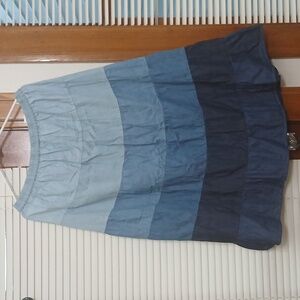 New direction long denim skirt